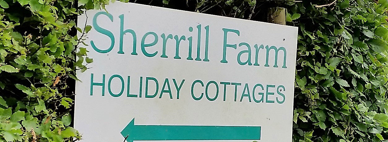 Sign for Sherrill Farm Holiday Cottages Devon 